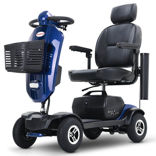 Velmontly-S1-MAX PLUS Elektromobil mit 20-Ah-Akku, 25 km Reichweite, 300-W-Motor, LED-Beleuchtung und 360°-Drehsitz.
