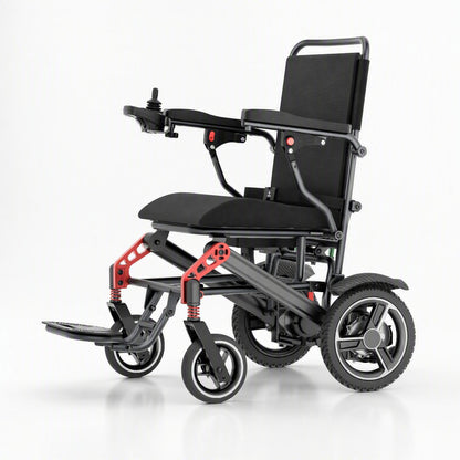 Velmontly-K01Lightweight Aluminum Alloy Folding Electric Wheelchair 19kg Max 120kg Load 10-12km Range