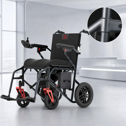Velmontly-K2 Elektrischer Rollstuhl – faltbar, leicht, 120 kg Tragkraft, 10–12 km Reichweite
