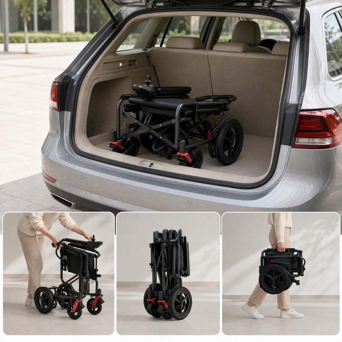 Velmontly-T01 Ultraleichter Elektrorollstuhl aus Carbon – Faltbar, nur 11,25 kg