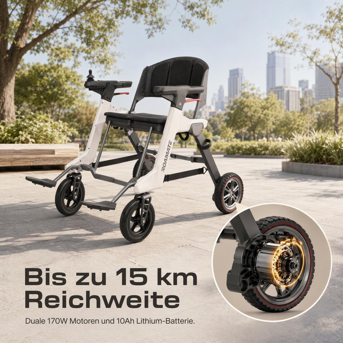 Velmontly 3-in-1 Intelligente Elektrische Gehhilfe für Alltagsmobilität