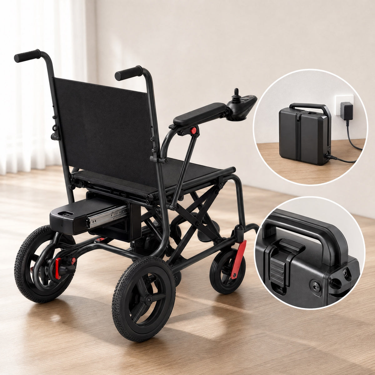 Velmontly-T01 Ultraleichter Elektrorollstuhl aus Carbon – Faltbar, nur 11,25 kg