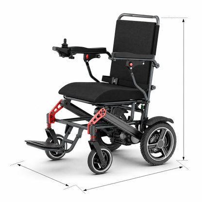 Velmontly-K01Lightweight Aluminum Alloy Folding Electric Wheelchair 19kg Max 120kg Load 10-12km Range