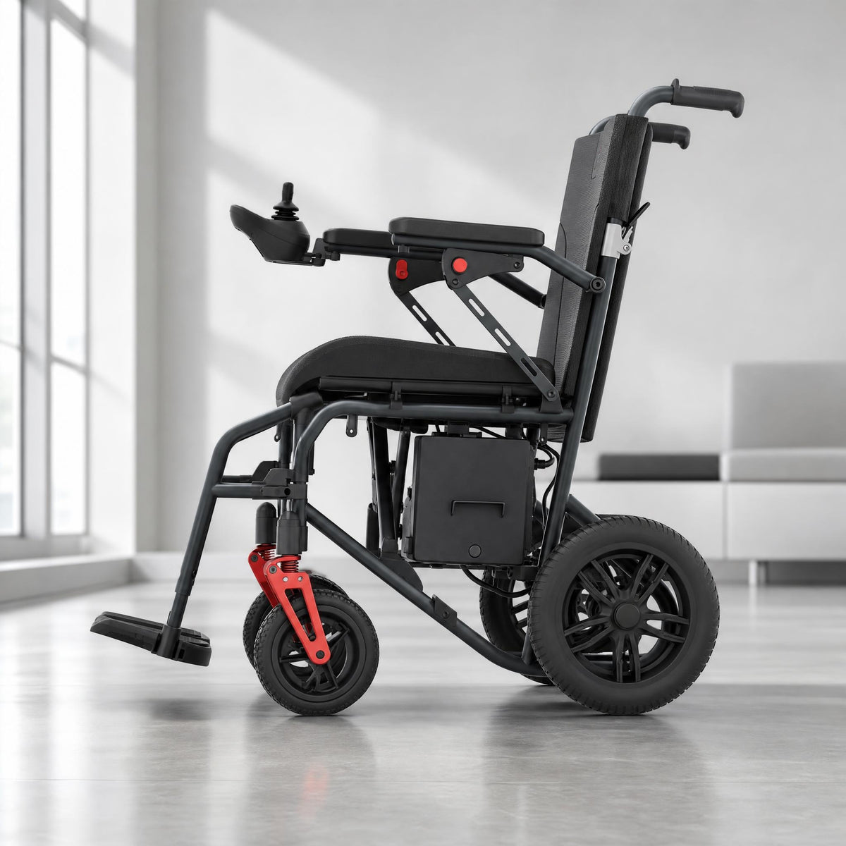 Velmontly-K2 Elektrischer Rollstuhl – faltbar, leicht, 120 kg Tragkraft, 10–12 km Reichweite