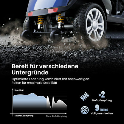 Velmontly-S1 SPORT Elektromobil mit 300-W-Motor, 15 km Reichweite, LED-Licht, Automatikbremse und Drehsitz