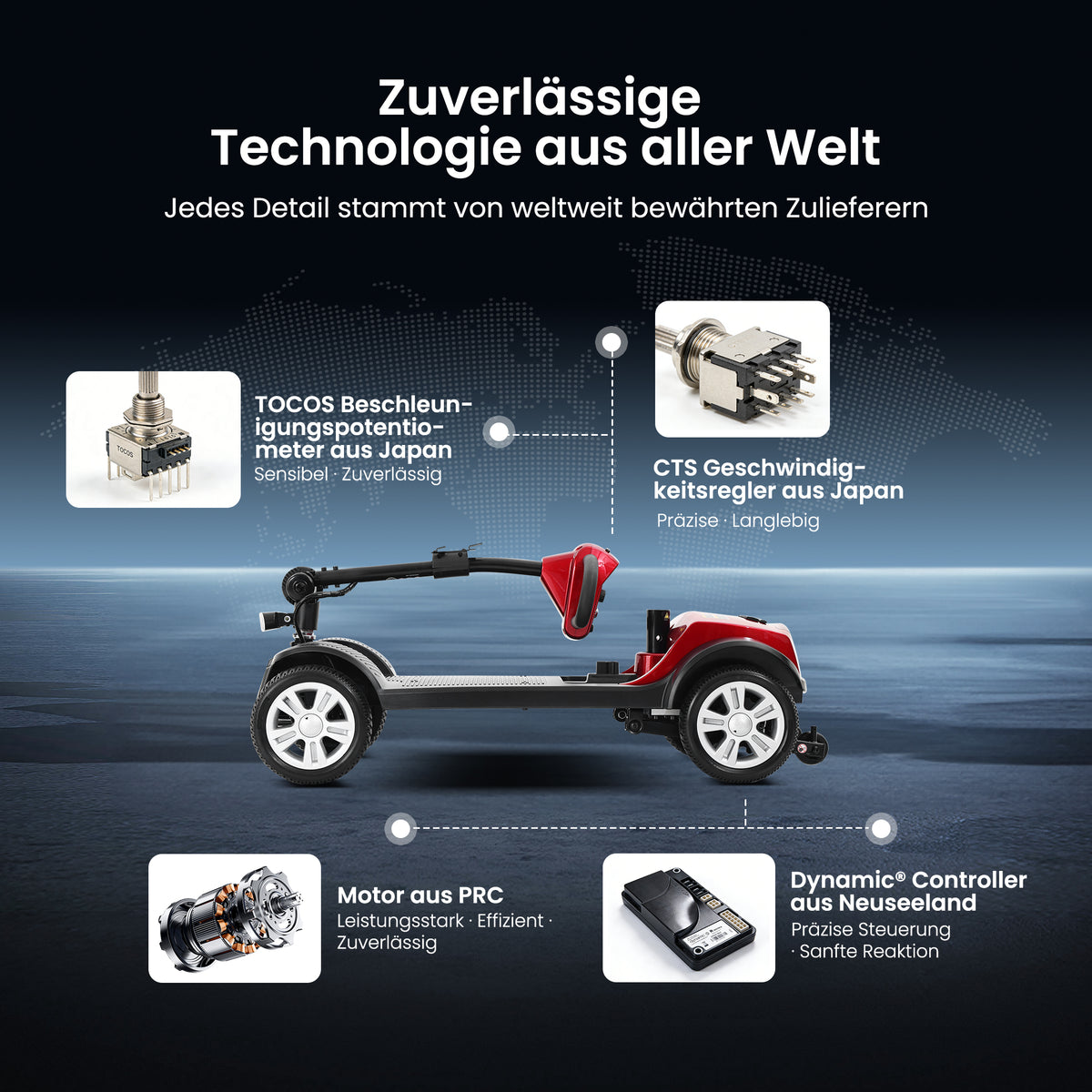 Velmontly-S1 SPORTElektromobil mit 300-W-Motor, 15 km Reichweite, LED-Licht, Automatikbremse und Drehsitz