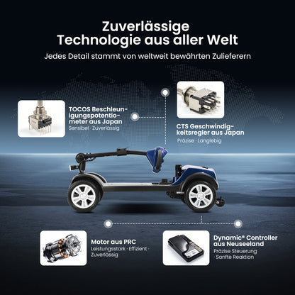 Velmontly-S1 SPORT Elektromobil mit 300-W-Motor, 15 km Reichweite, LED-Licht, Automatikbremse und Drehsitz
