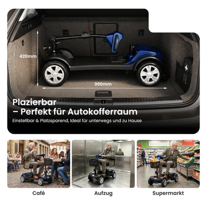 Velmontly-S1 SPORT Elektromobil mit 300-W-Motor, 15 km Reichweite, LED-Licht, Automatikbremse und Drehsitz
