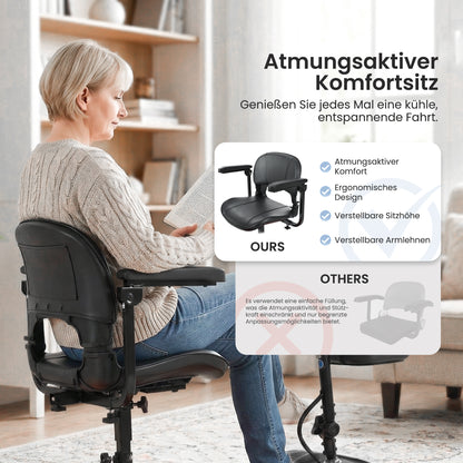 Velmontly-S2 Elektromobil mit 250-W-Motor, 20 km Reichweite, LED-Licht, Wechselakku und Automatikbremse