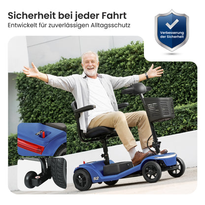 Velmontly-S2 Elektromobil mit 250-W-Motor, 20 km Reichweite, LED-Licht, Wechselakku und Automatikbremse
