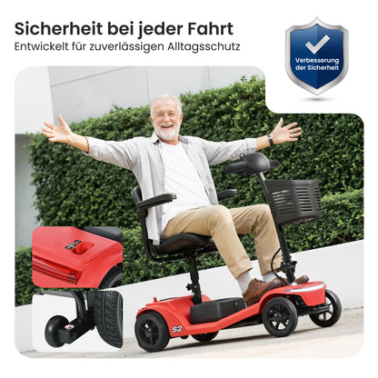 Velmontly-S2 Elektromobil mit 250-W-Motor, 20 km Reichweite, LED-Licht, Wechselakku und Automatikbremse