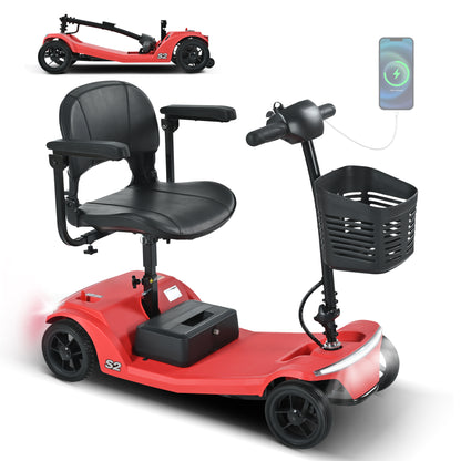Velmontly-S2 Elektromobil mit 250-W-Motor, 20 km Reichweite, LED-Licht, Wechselakku und Automatikbremse
